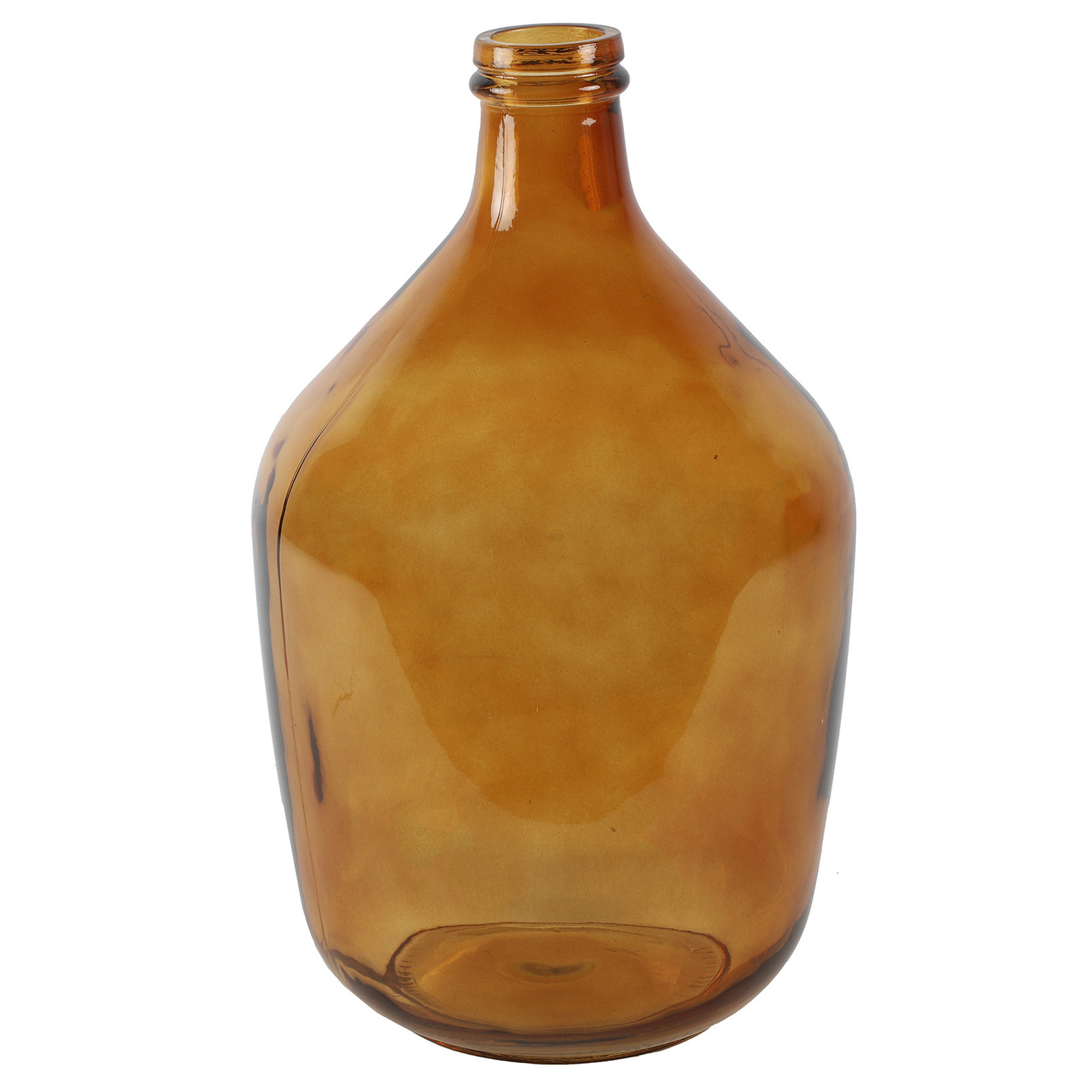 Countryfield Vaas amber goud-geel transparant glas XL fles vorm D23 x H38 cm