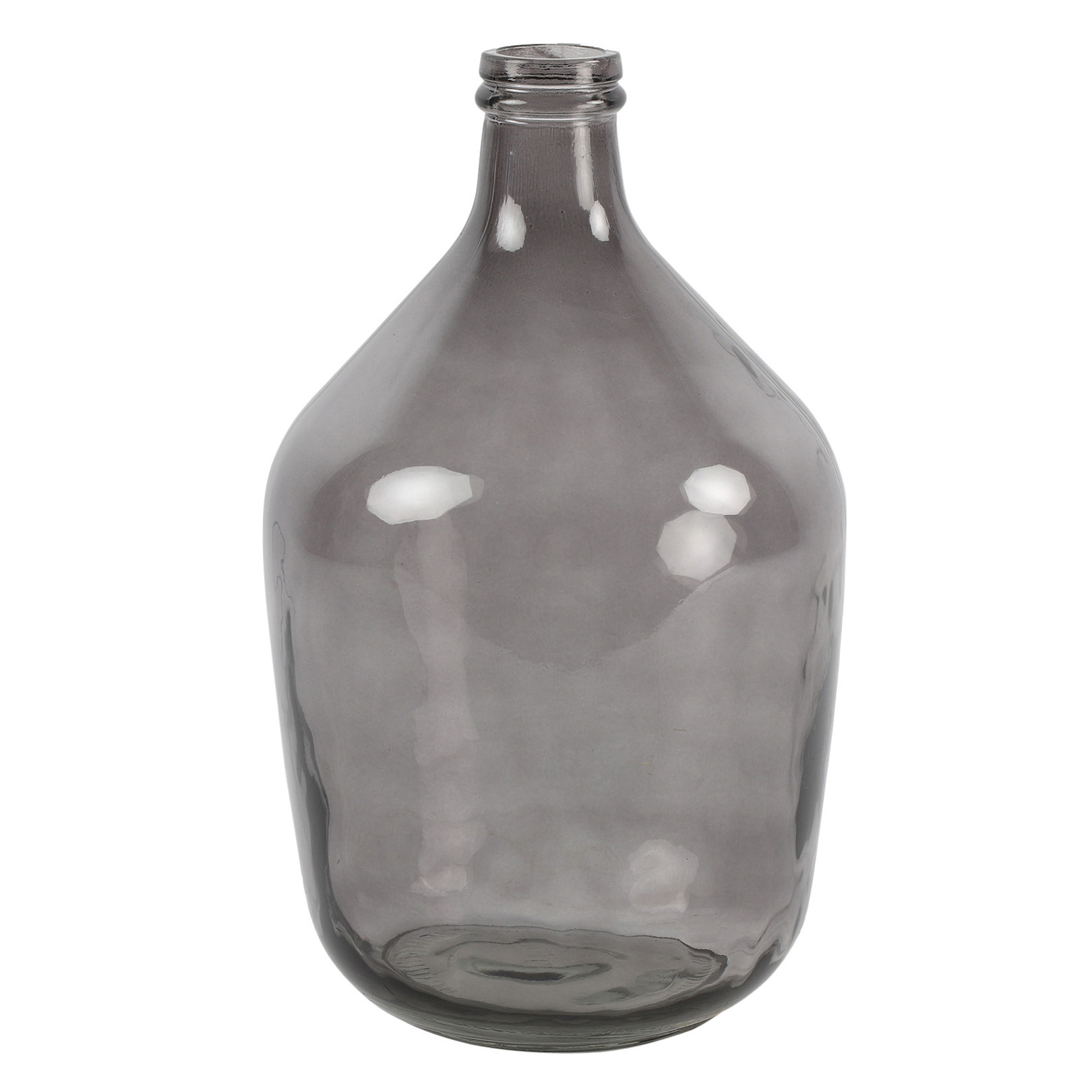 Countryfield Vaas grijs transparant glas XL fles vorm D23 x H38 cm
