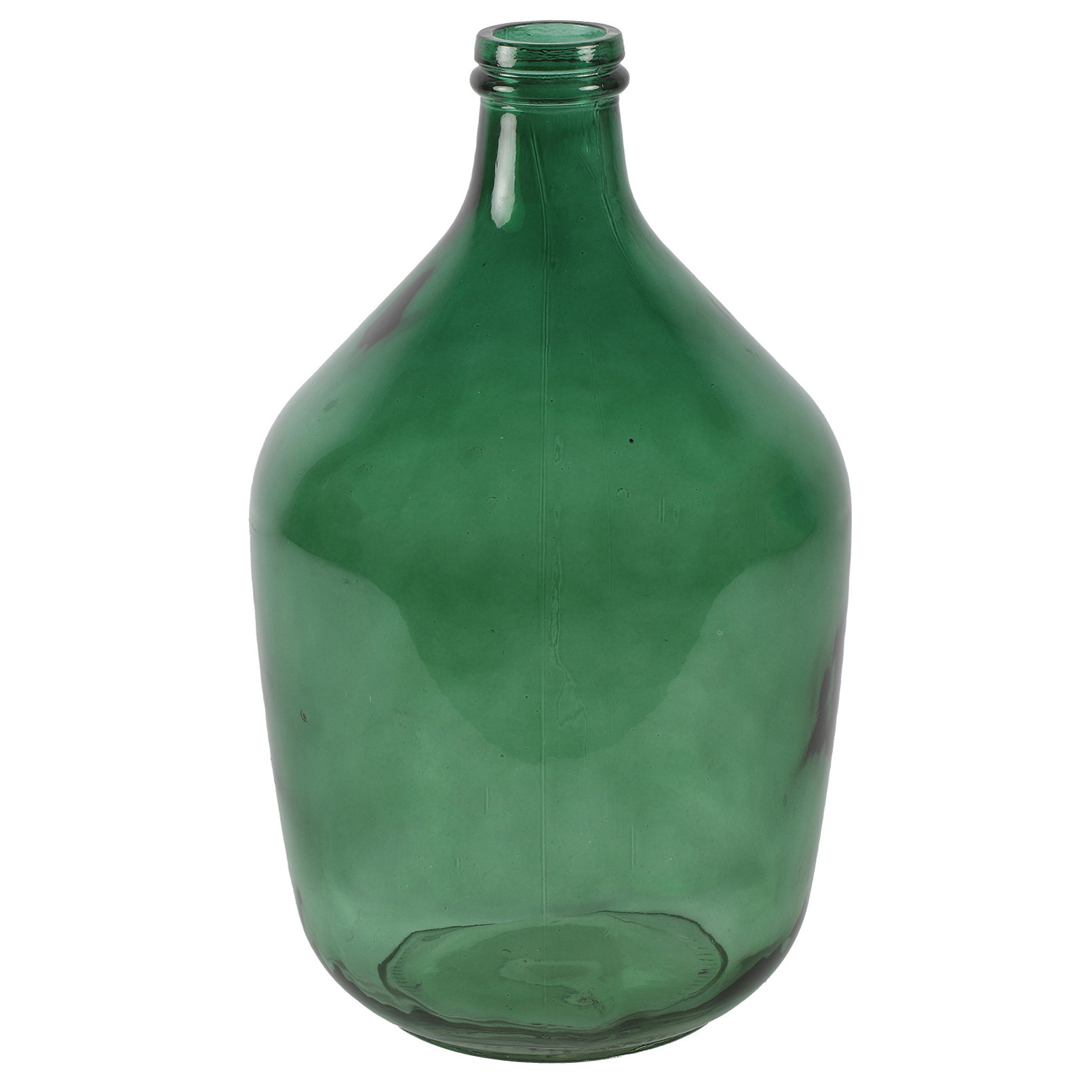 Countryfield Vaas groen transparant glas XL fles vorm D23 x H38 cm