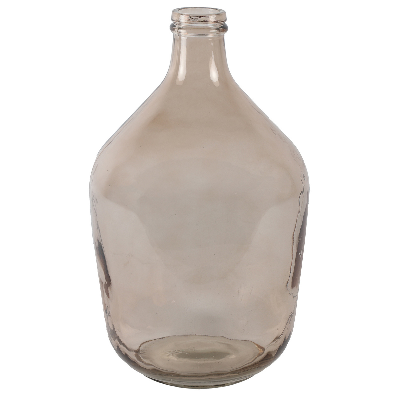 Countryfield Vaas lichtbruin transparant glas XL fles vorm D23 x H38 cm