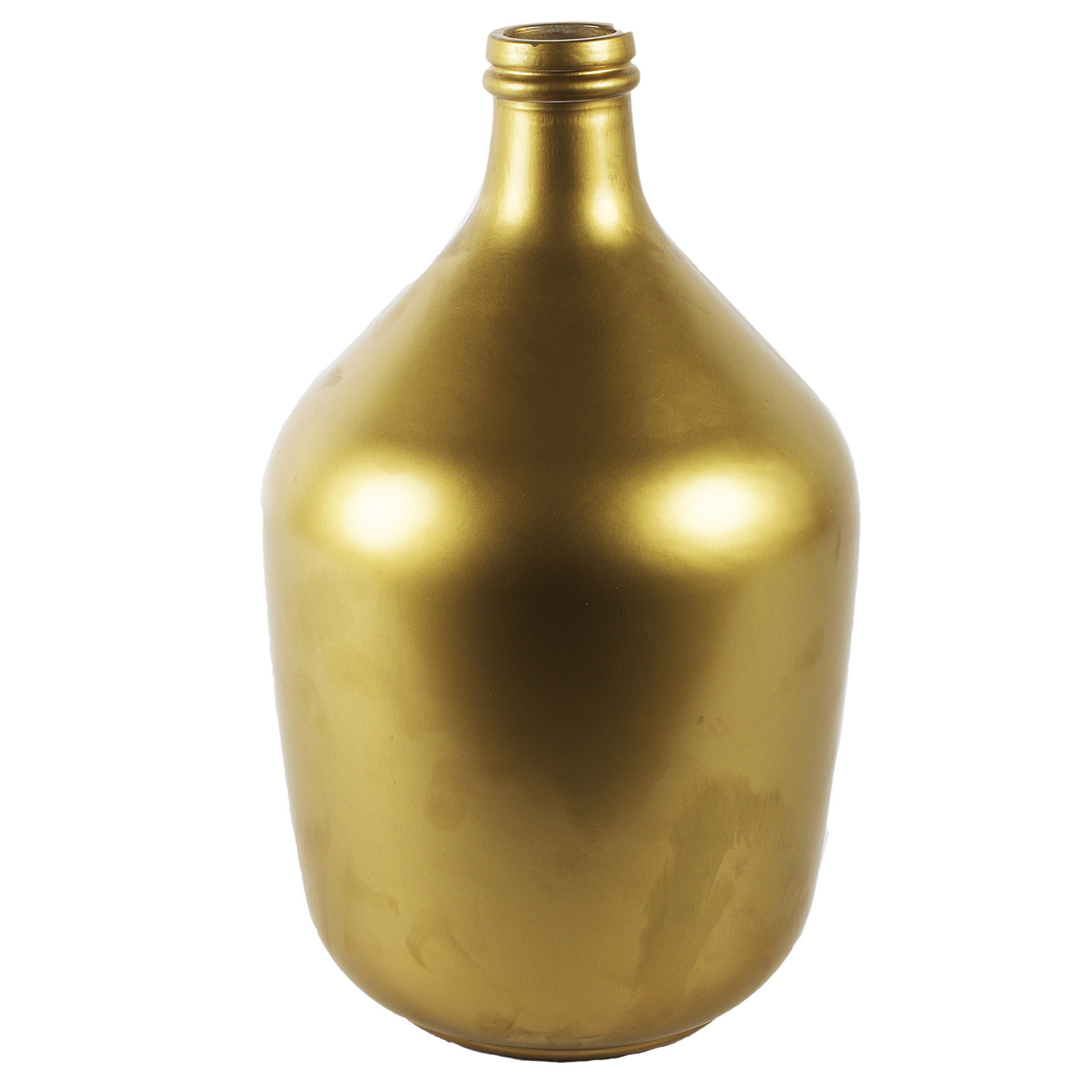 Countryfield Vaas mat goud glas XL fles vorm D23 x H38 cm