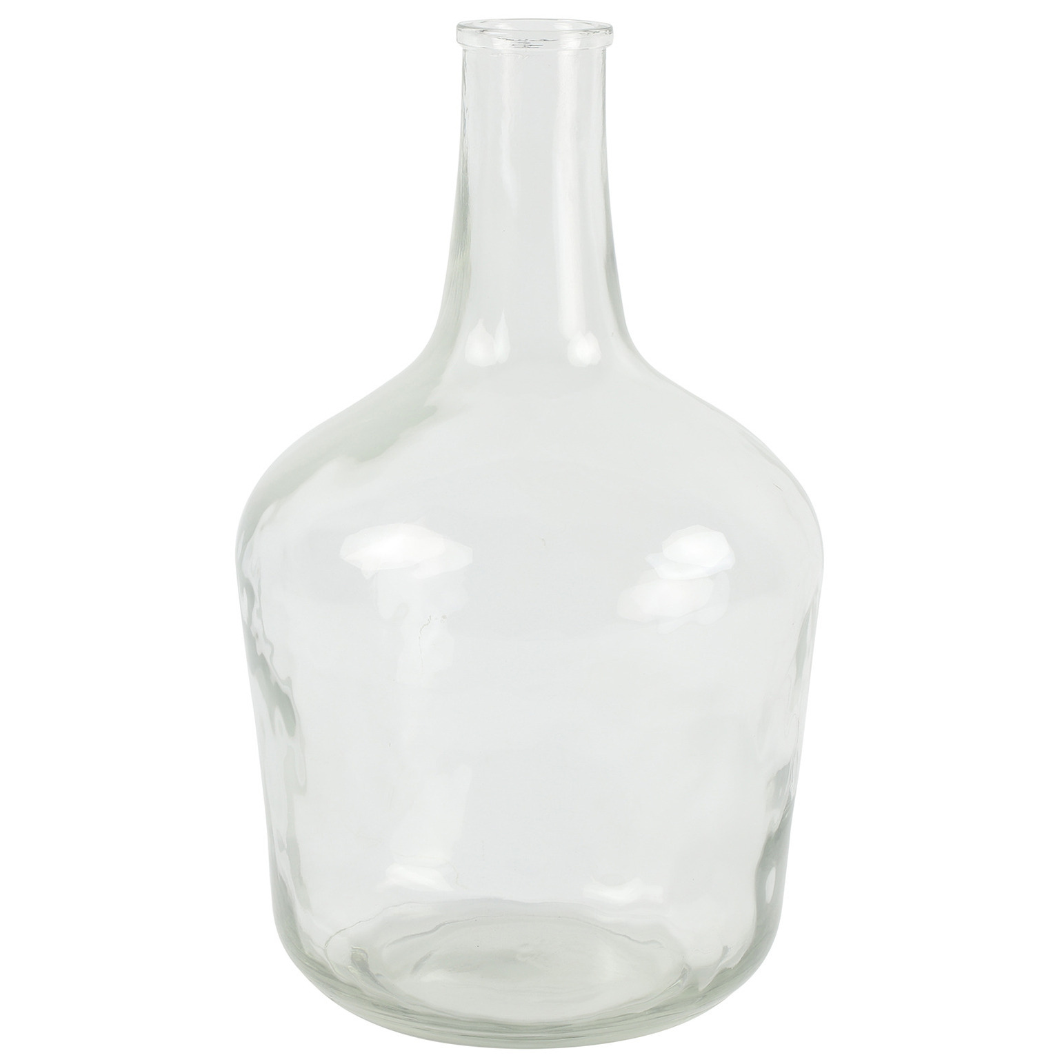 Countryfield Vaas transparant helder glas XL fles vorm D25 x H42 cm