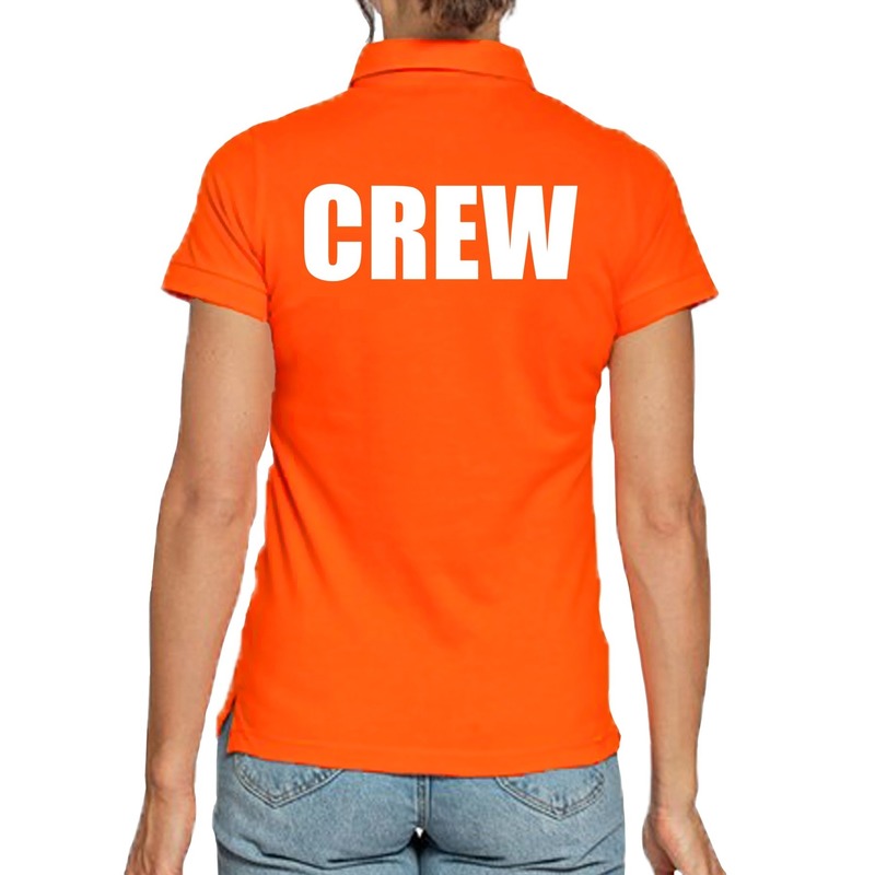 Crew poloshirt oranje voor dames