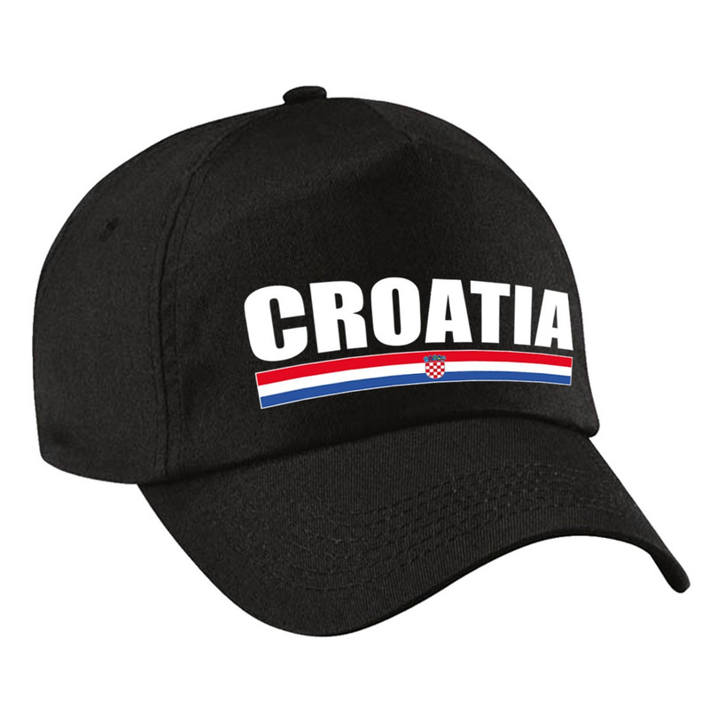 Croatia supporter pet-cap Kroatie zwart kinderen