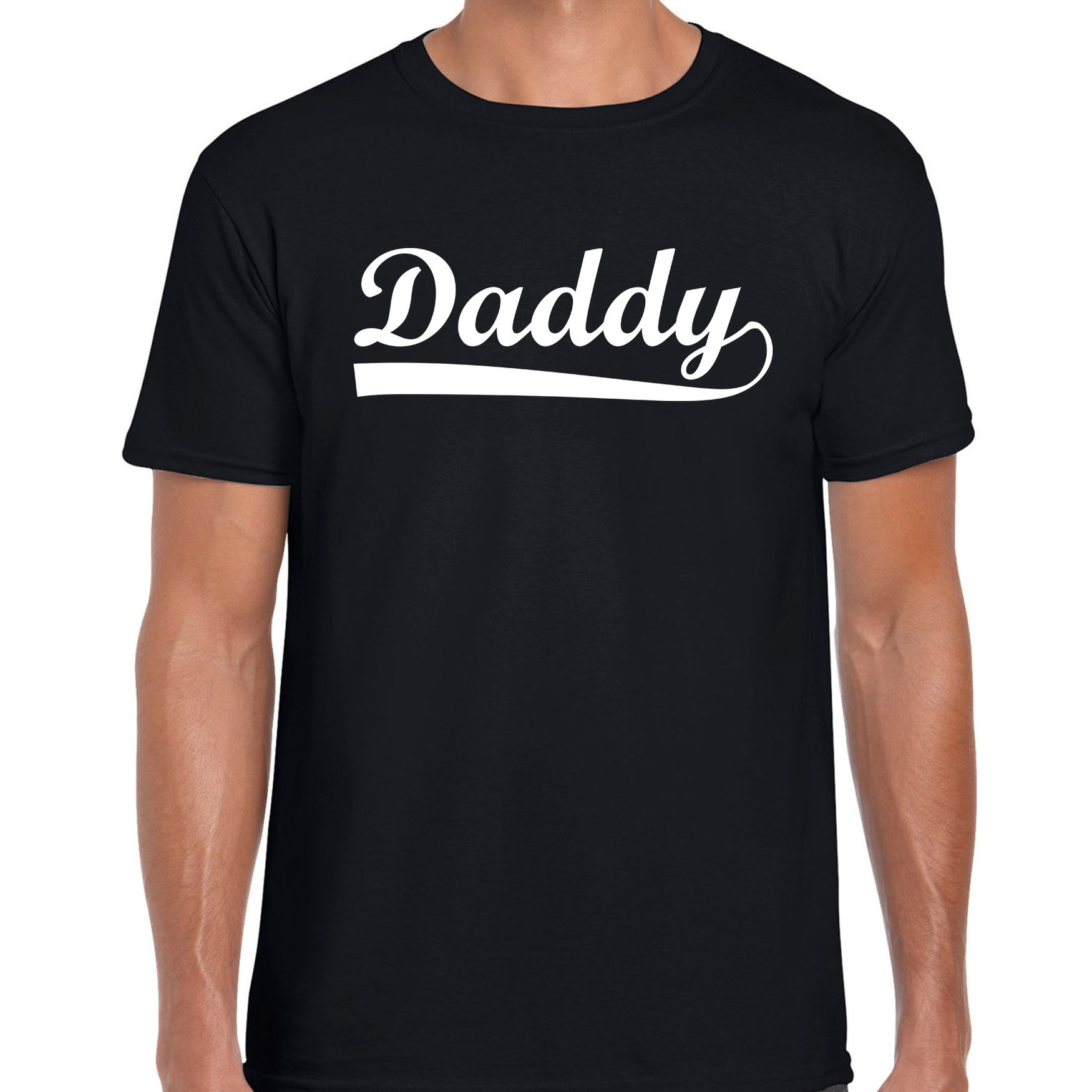 Daddy t-shirt zwart voor heren vaderdag cadeau shirt papa