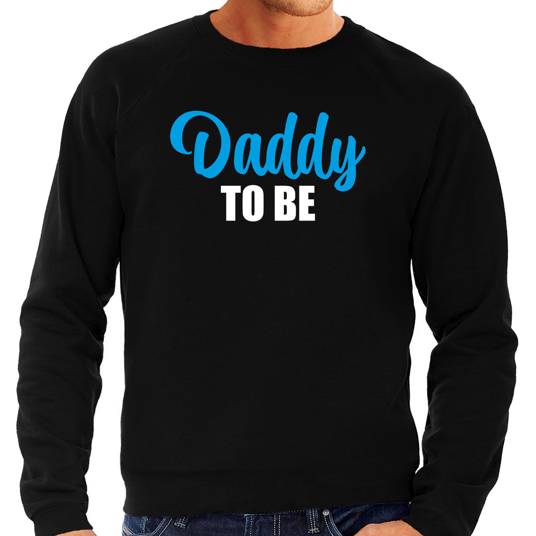 Daddy to be sweater-trui zwart voor heren Aanstaande vader cadeau