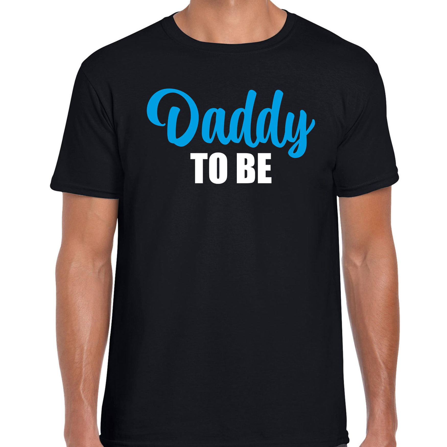 Daddy to be t-shirt zwart voor heren Aanstaande papa cadeau
