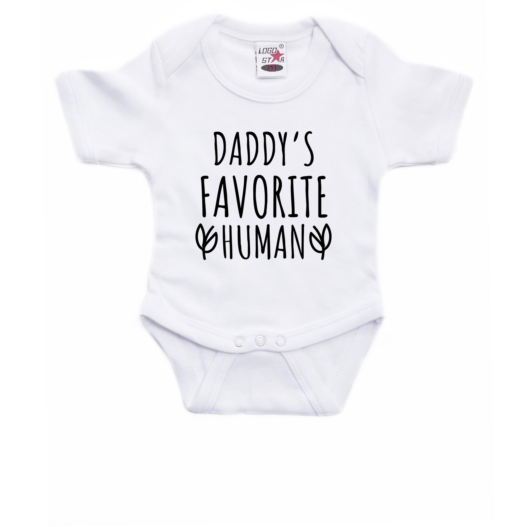 Daddys favourite human cadeau baby rompertje wit jongen-meisje