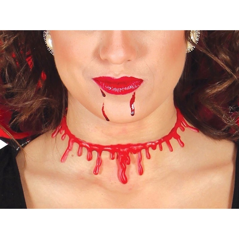 Dames halsketting met bloeddruppels