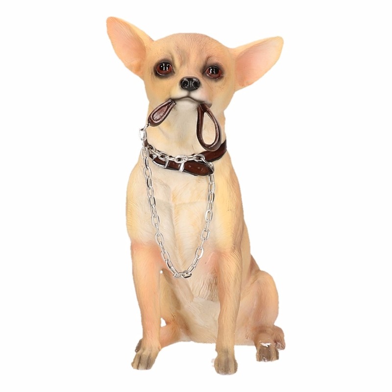 Decoratie beeld Chihuahua hond 18 cm
