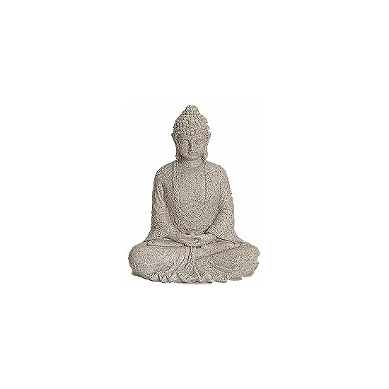 Decoratie Boeddha beeld beige 23 cm