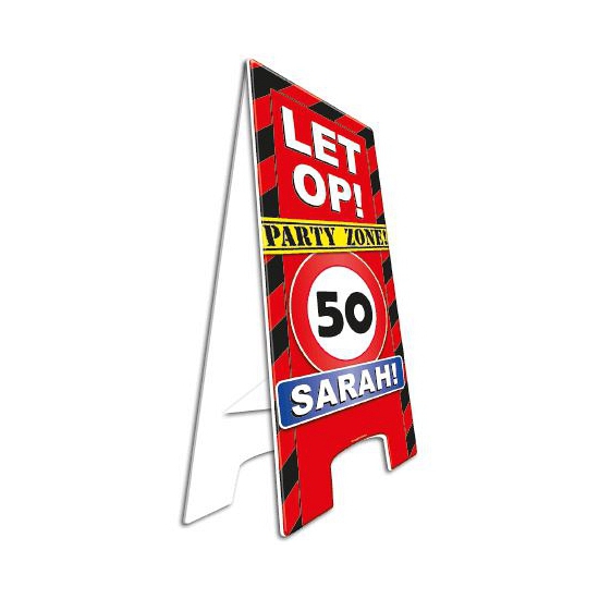 Decoratie bord 50 jaar Sarah