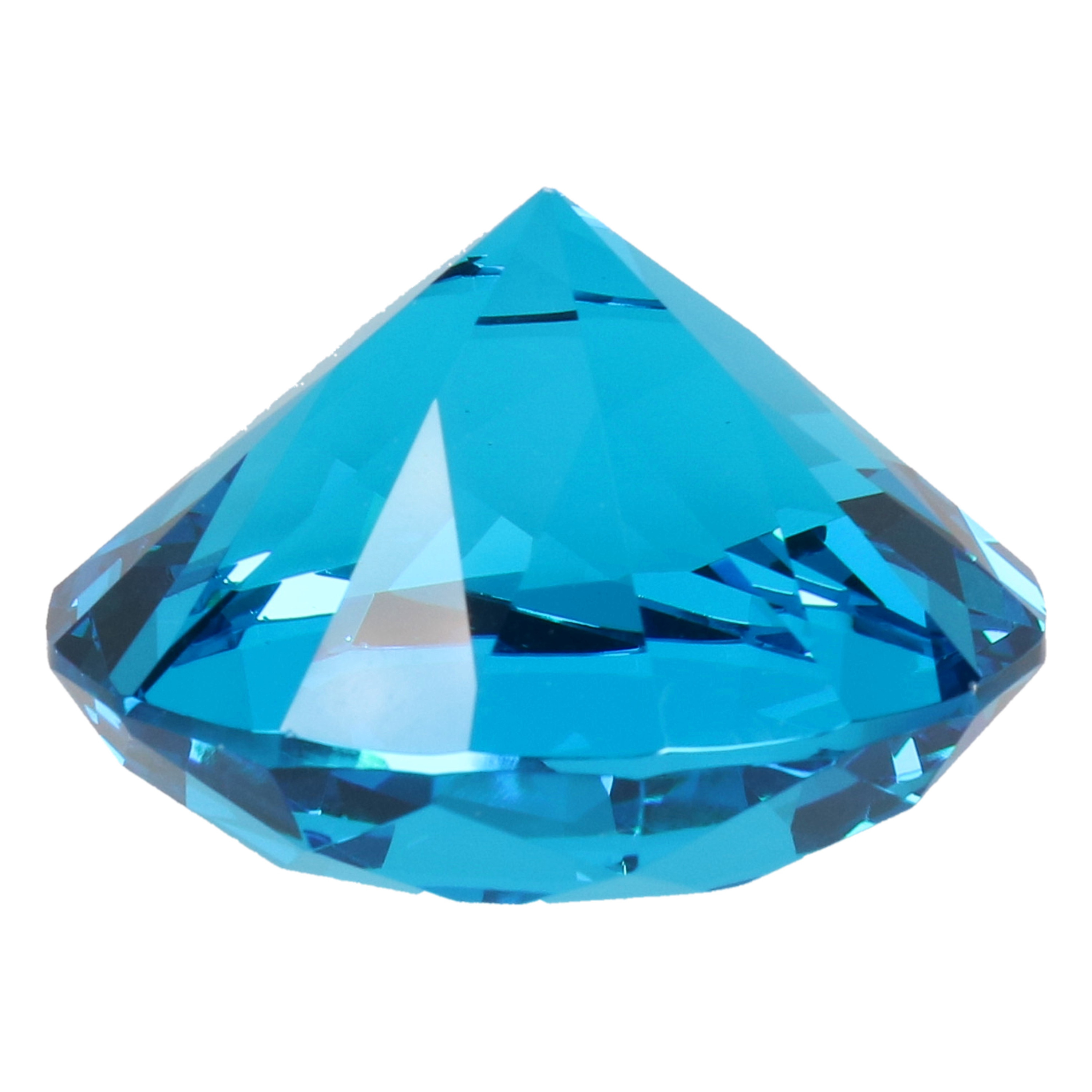Decoratie diamanten-edelstenen-kristallen lichtblauw 5 cm
