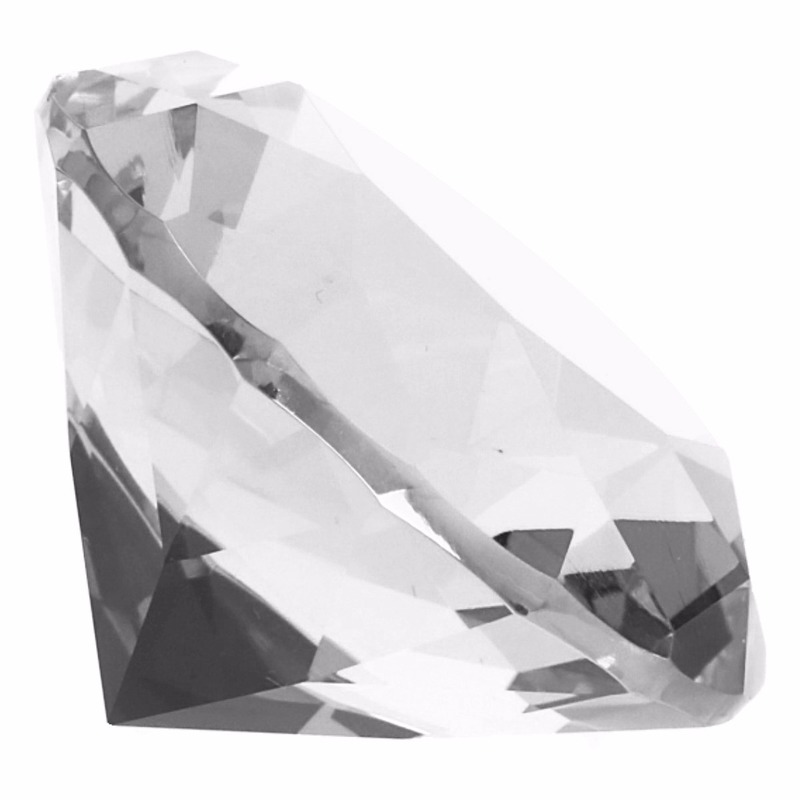 Decoratie namaak diamanten-edelstenen-kristallen transparant 4 cm