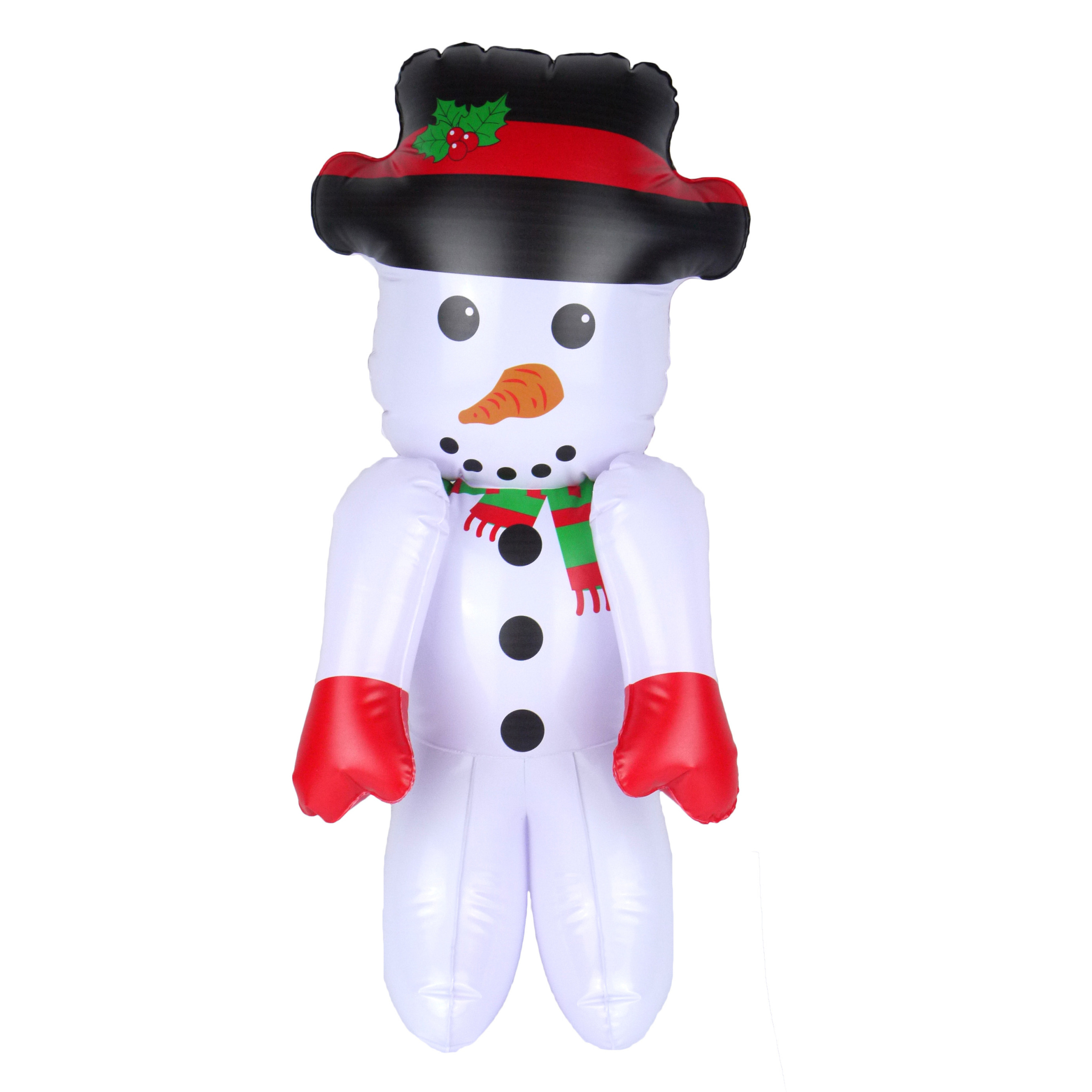 Decoratie sneeuwpop opblaasbaar H65 cm opblaas figuur-pop
