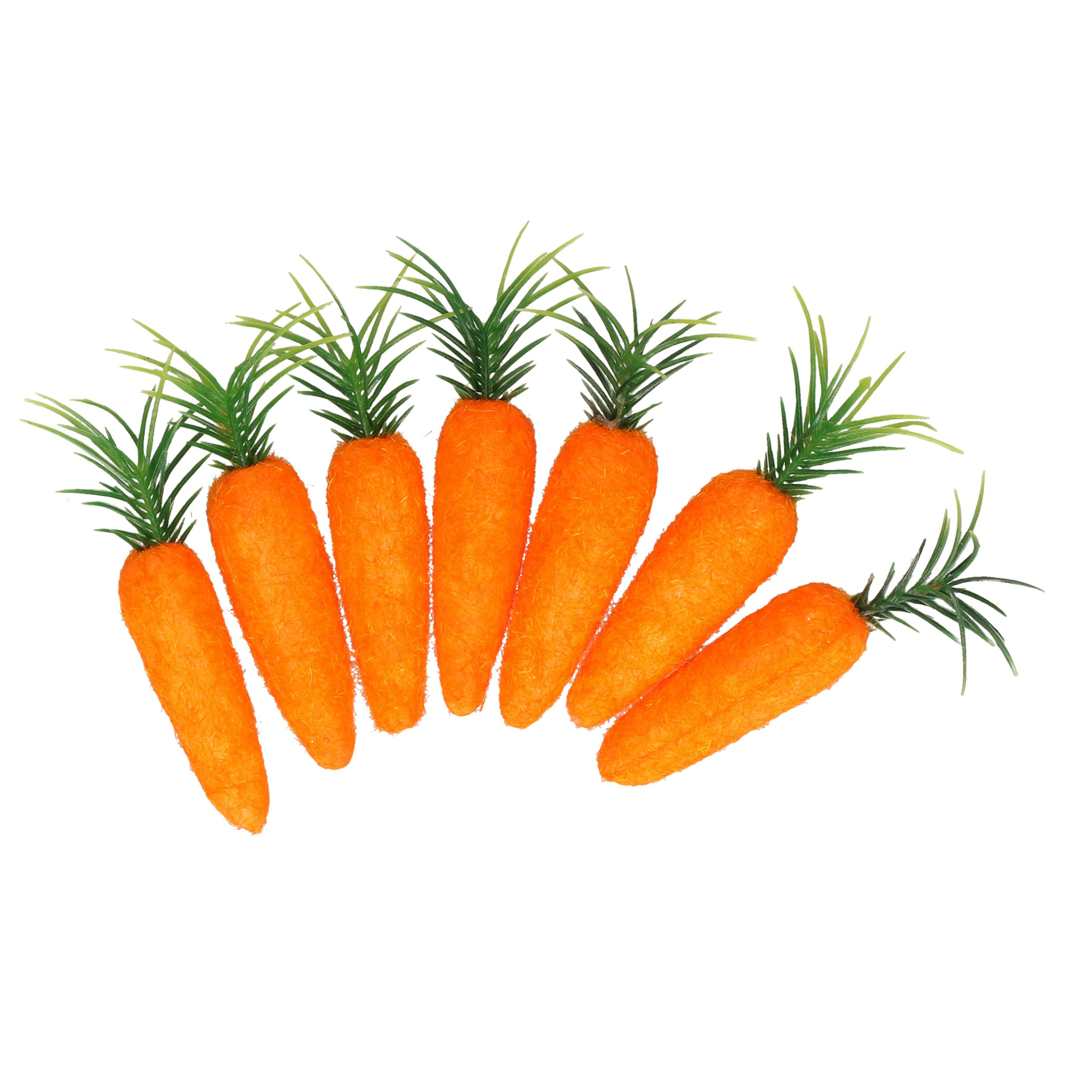 Decoratie wortelen-worteltjes set 7x stuks oranje 7 cm knutselen