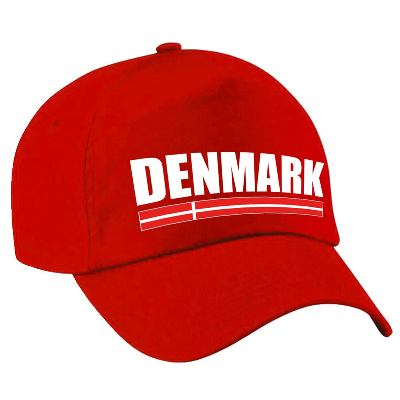 Denmark supporter pet-cap Denemarken rood volwassenen
