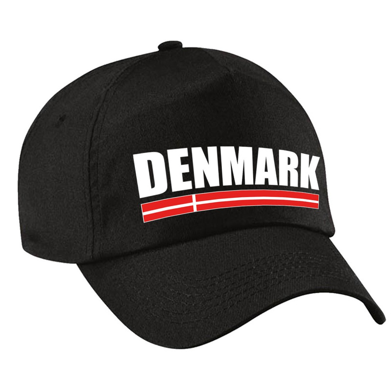 Denmark supporter pet-cap Denemarken zwart kinderen