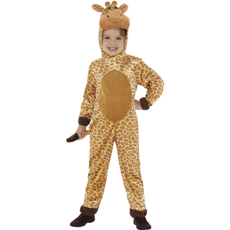 Dieren verkleed onesie giraffe voor kids