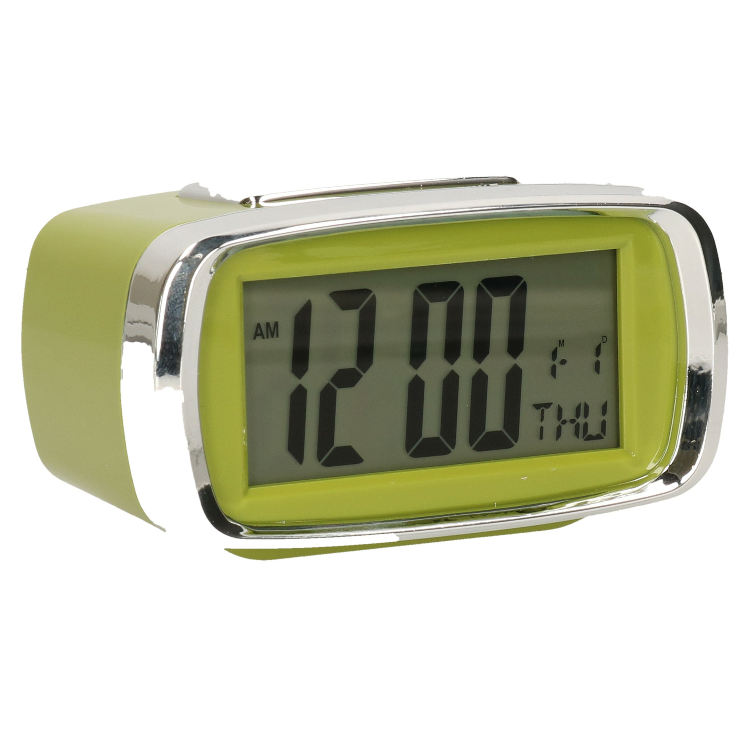 Digitale wekker-alarm klok 12 x 8 x 10 cm groen