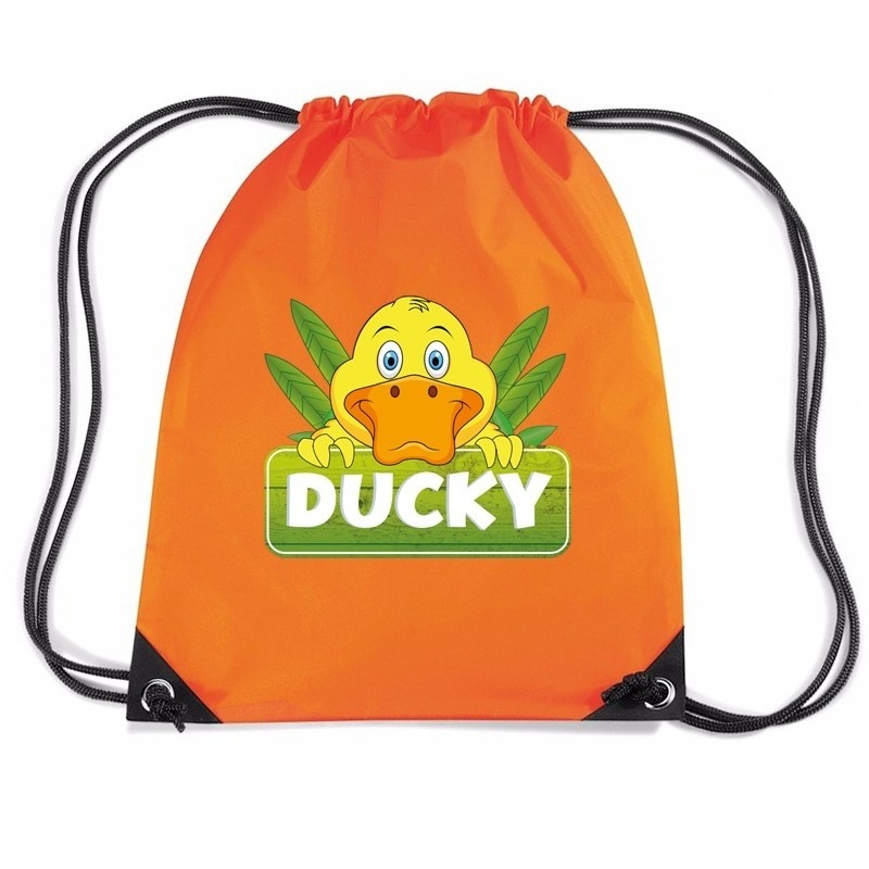 Ducky de eend rugtas-gymtas oranje voor kinderen