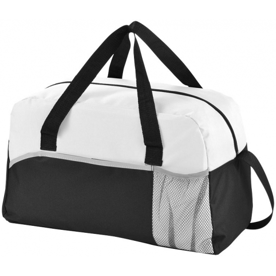 Duffel bag-sporttas zwart-wit 43 cm
