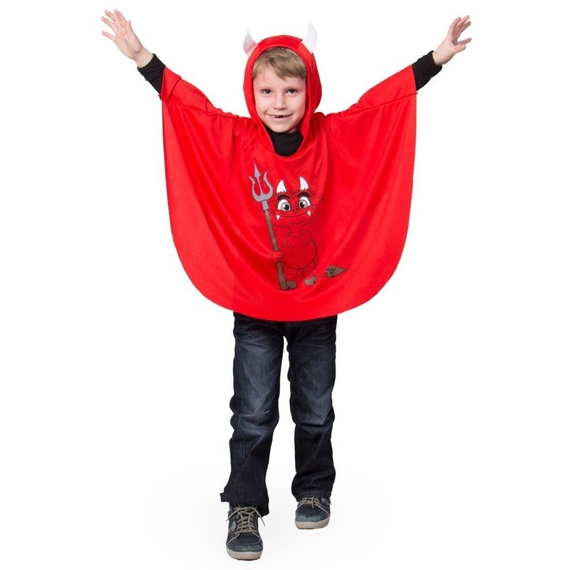 Duivel cape rood voor jongens-meisjes