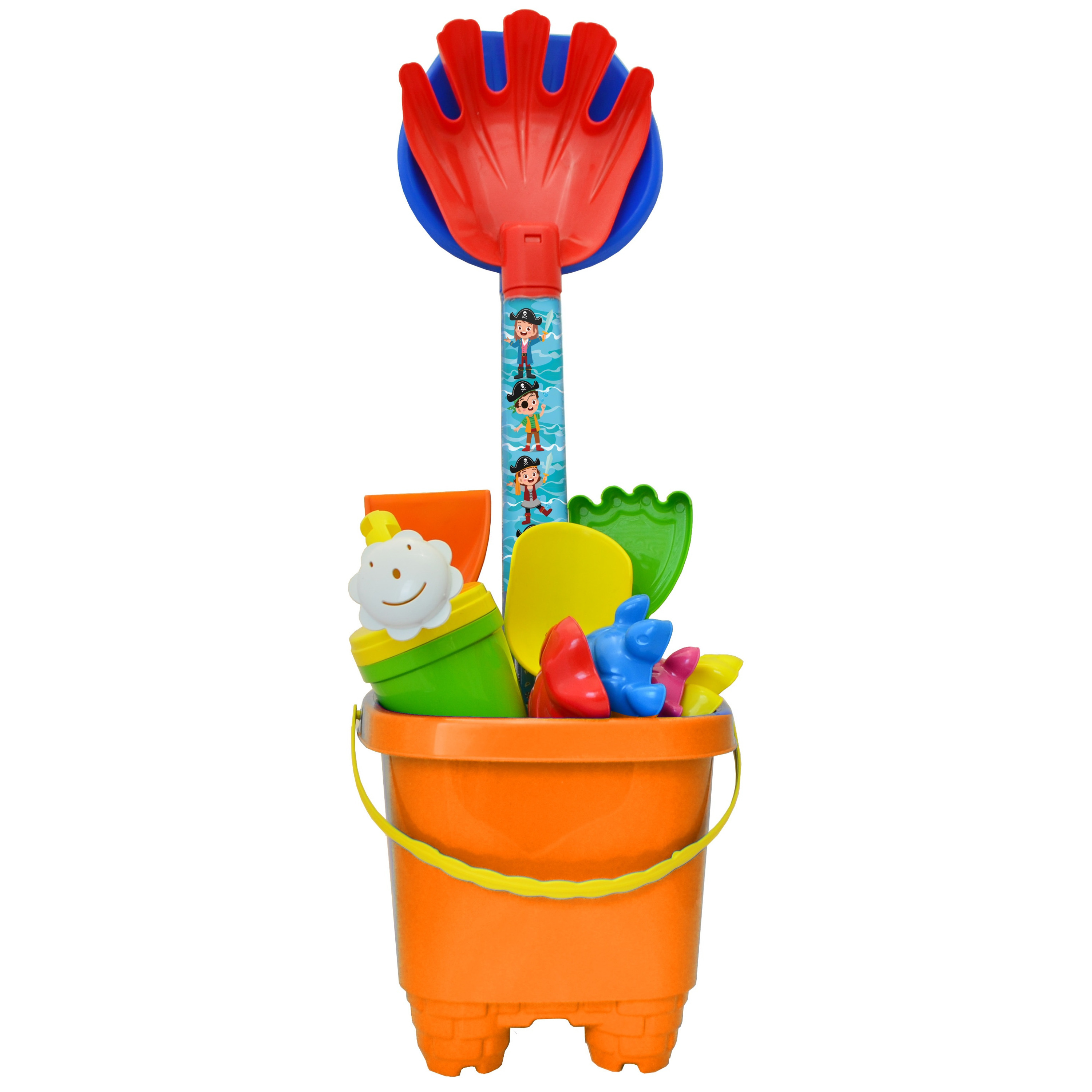 Emmersetje zandkasteel 11-delig oranje Strand-zandbak speelgoed