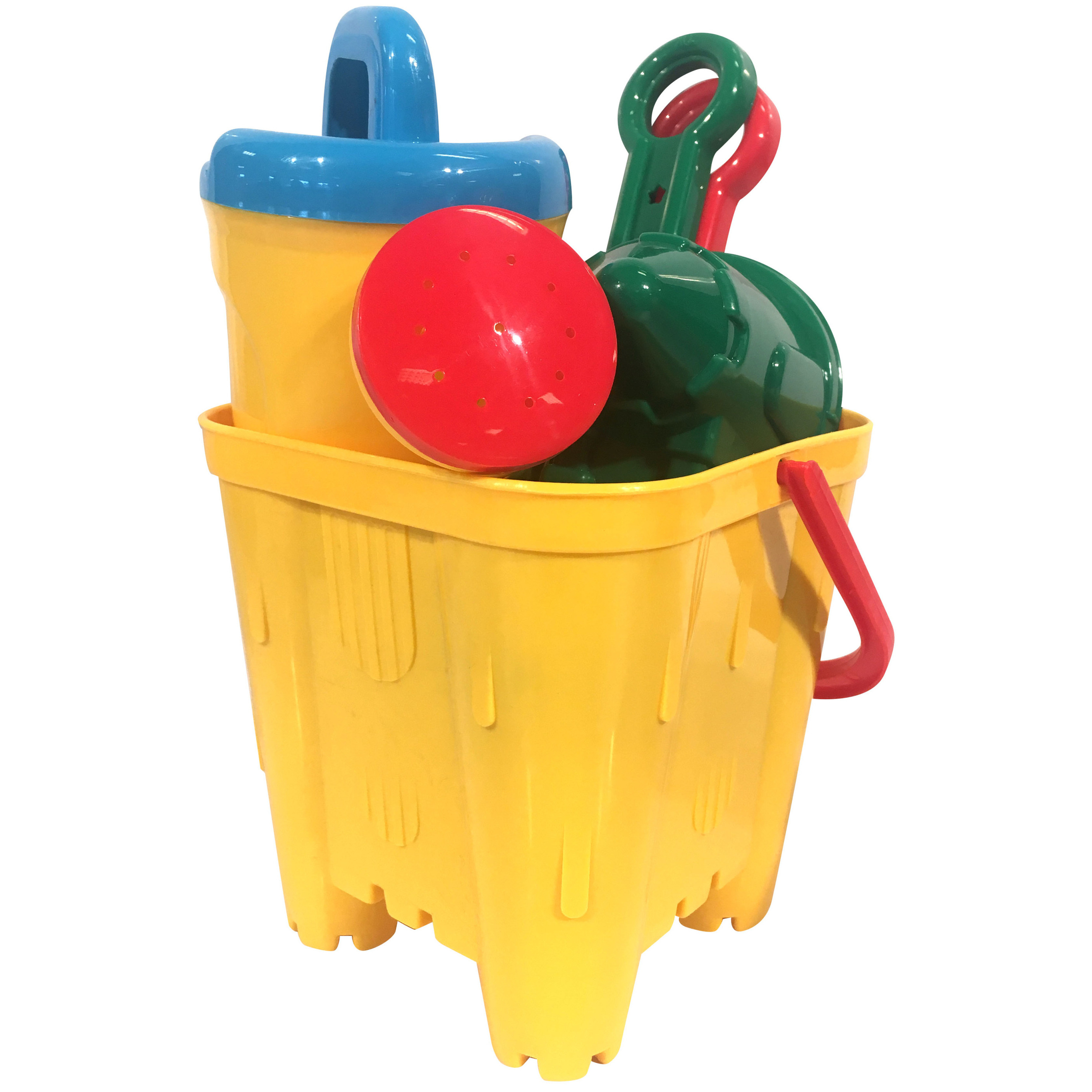 Emmersetje zandkasteel 4-delig geel Strand-zandbak speelgoed