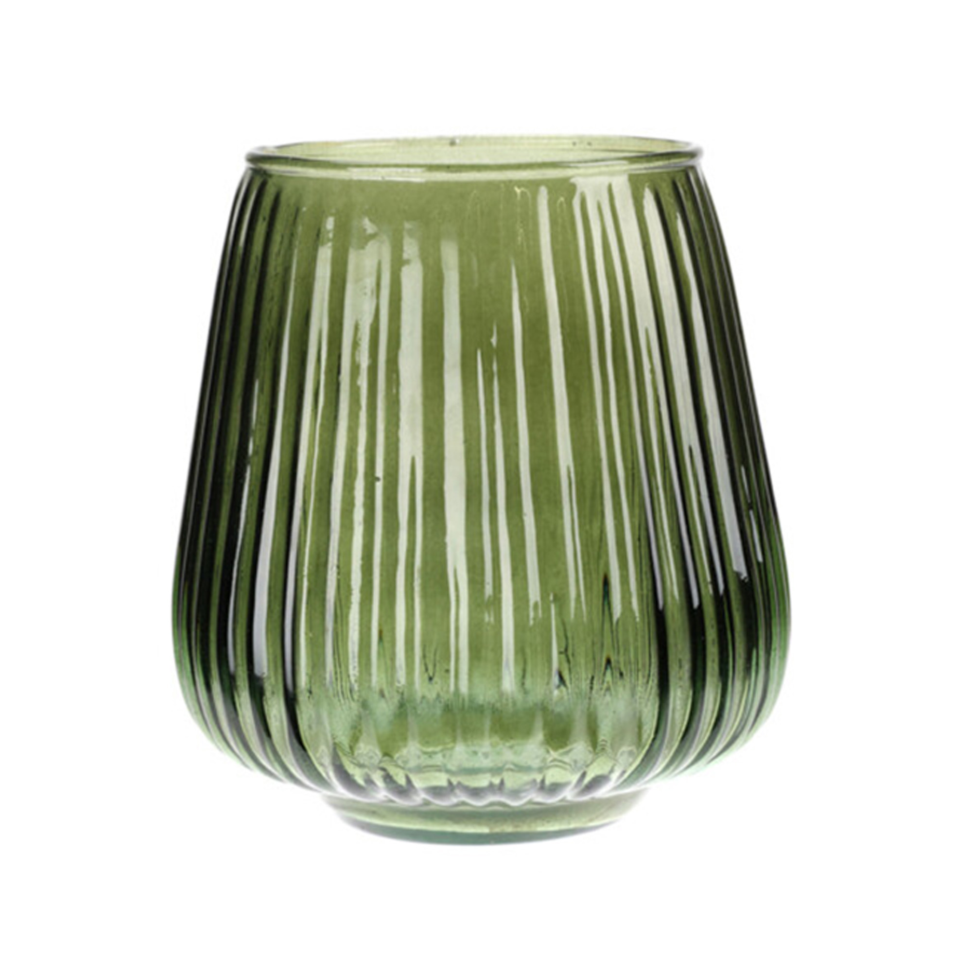 Excellent Houseware glazen vaas-bloemen vazen groen 18 x 19 cm