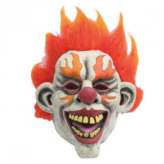Feest masker horror scary clown flames
