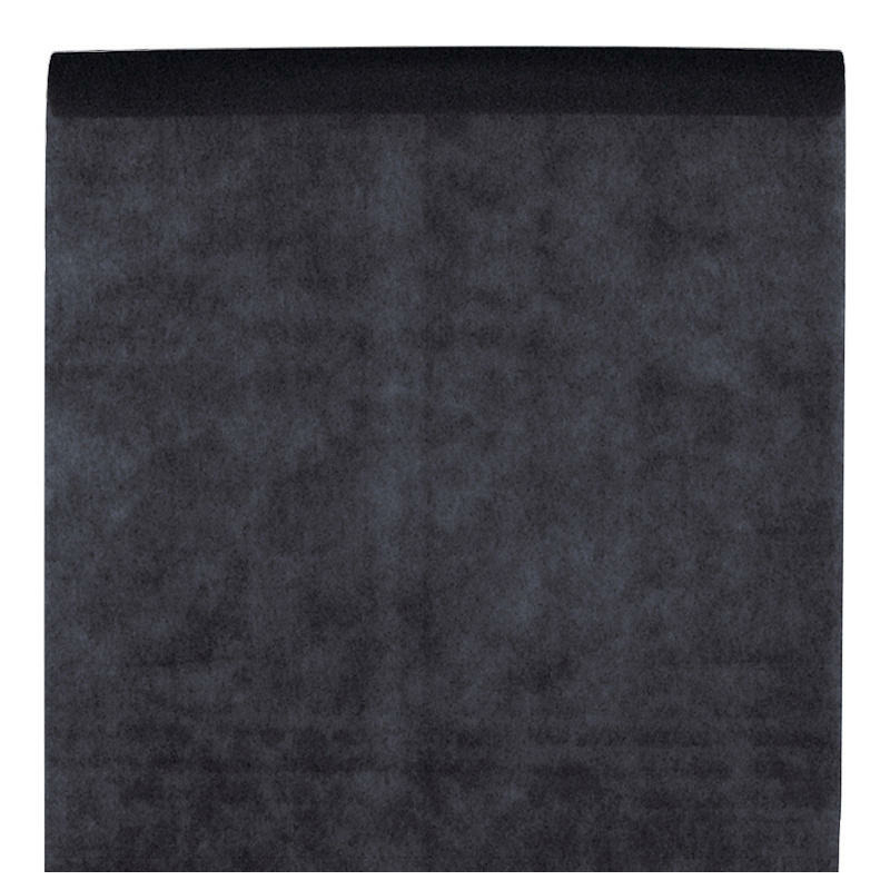 Feest tafelkleed op rol zwart 120 cm x 10 m non woven polyester