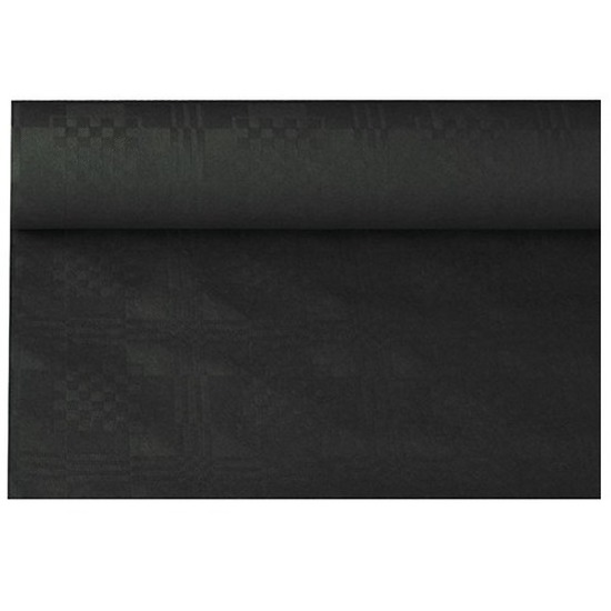 Feestartikelen papieren tafelkleed zwart 800 x 118 cm