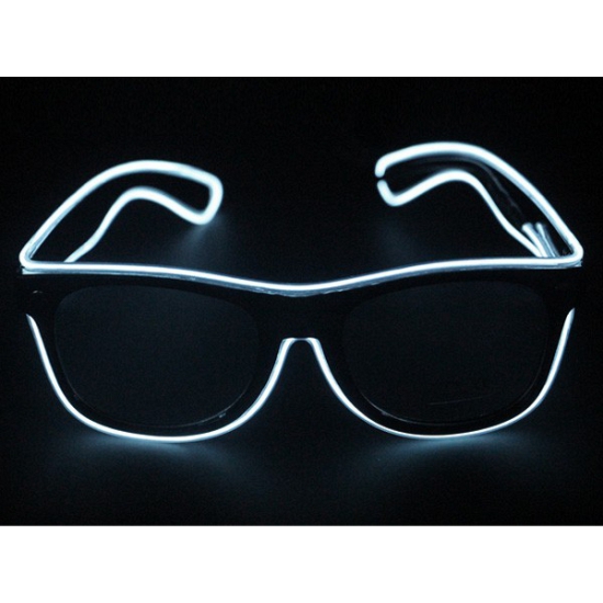 Feestbril met witte LED verlichting