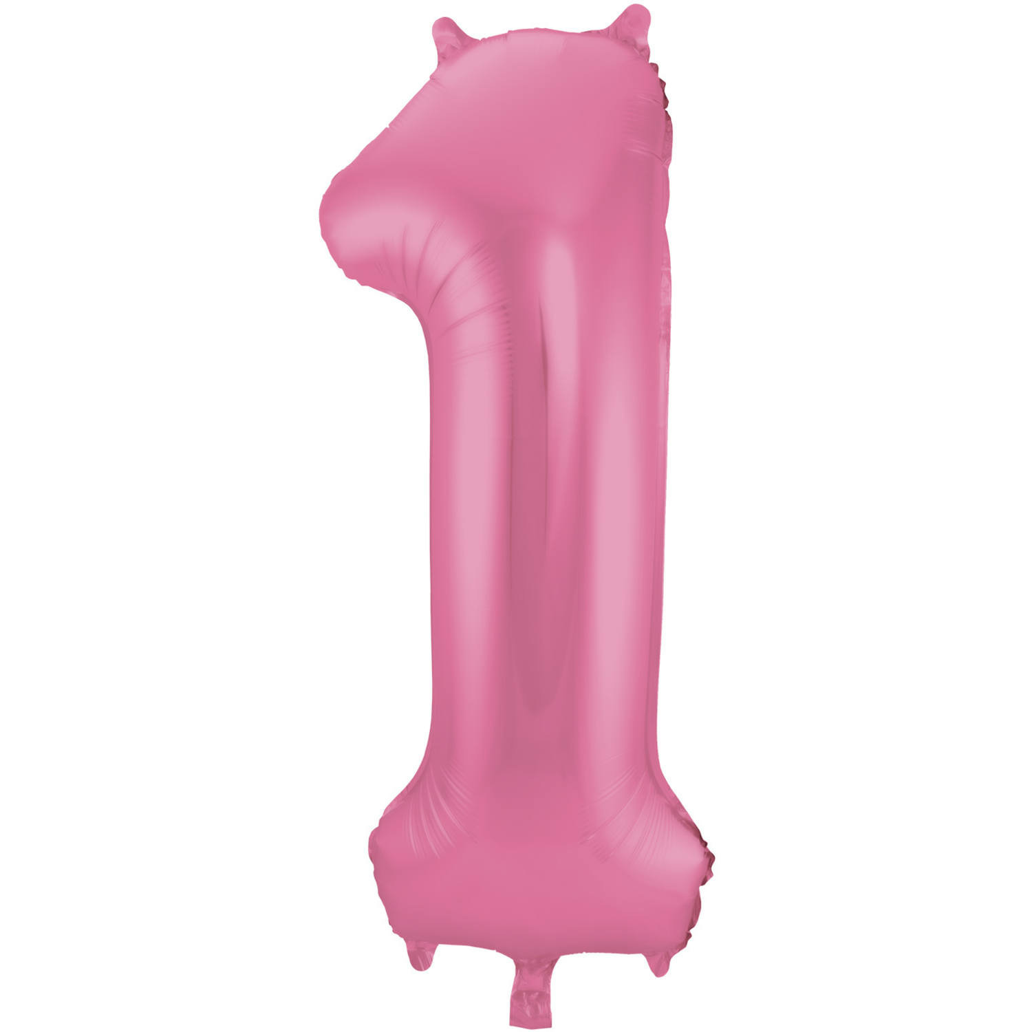 Folie ballon van cijfer 1 in het roze 86 cm