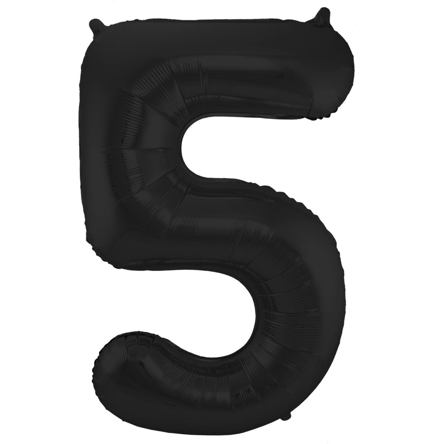 Folie ballon van cijfer 5 in het zwart 86 cm