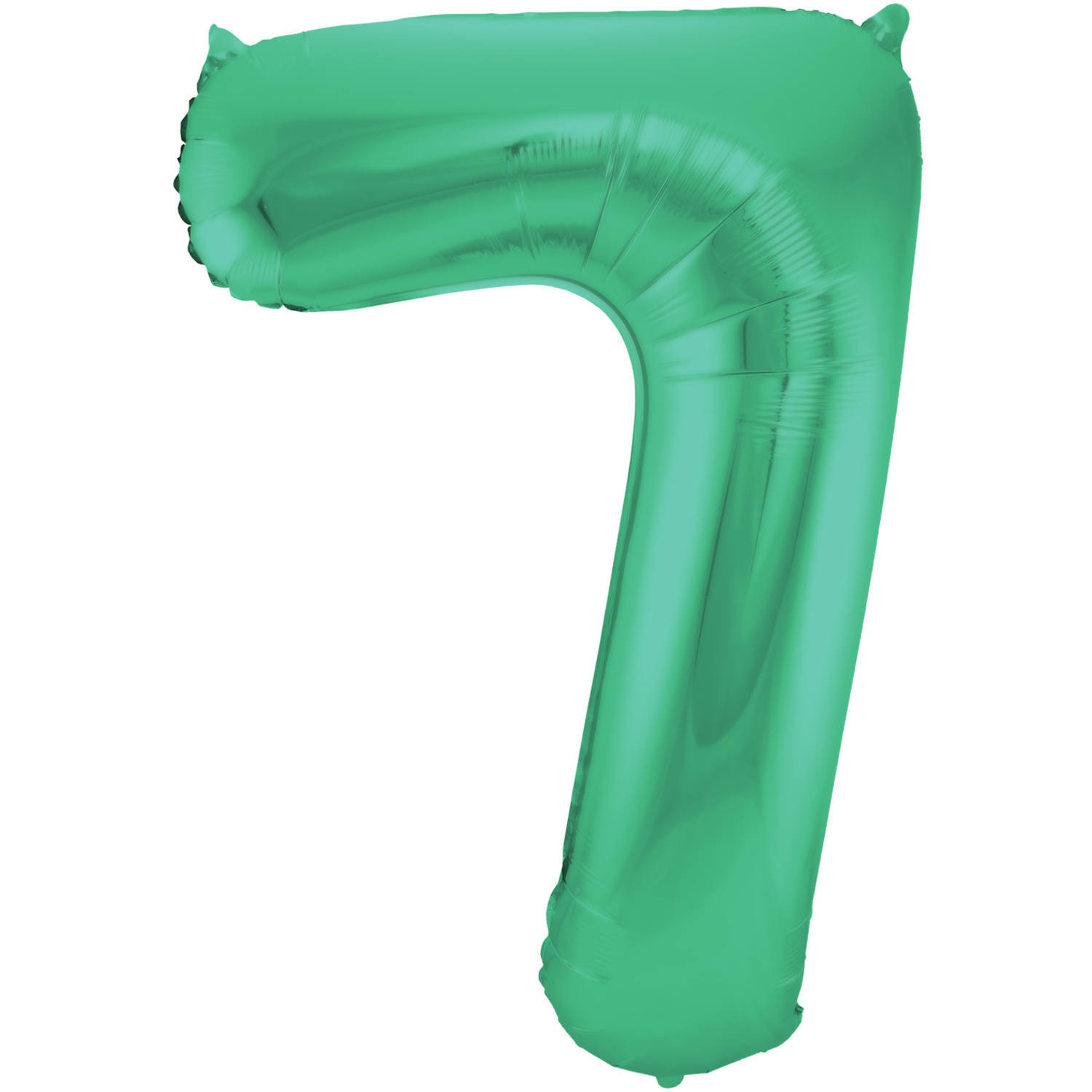 Folie ballon van cijfer 7 in het groen 86 cm