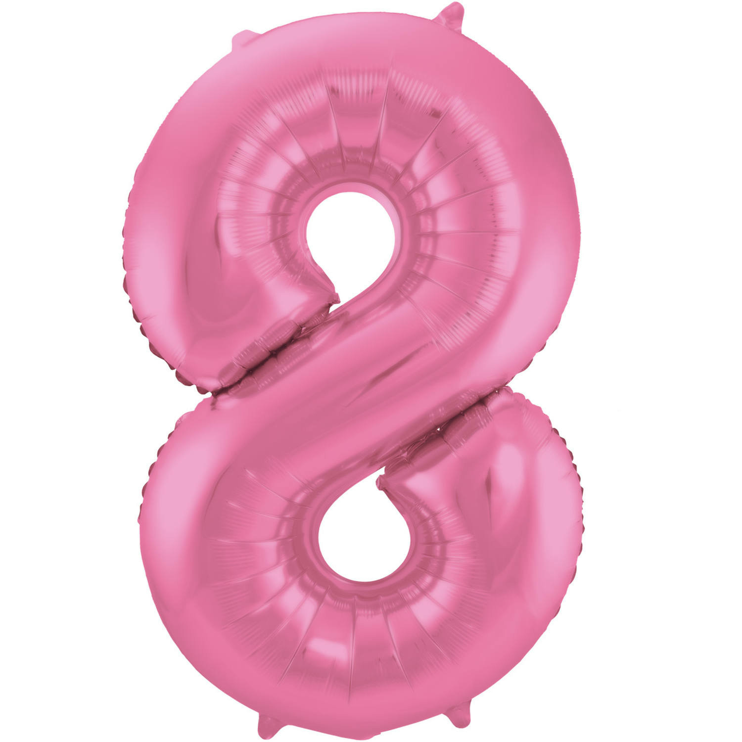 Folie ballon van cijfer 8 in het roze 86 cm