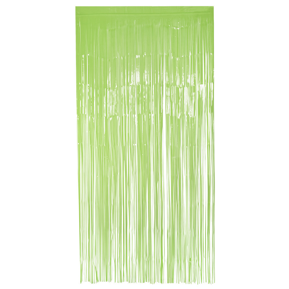 Folie deurgordijn-feestgordijn neon fluor groen 100 x 200 cm Versiering-feestartikelen