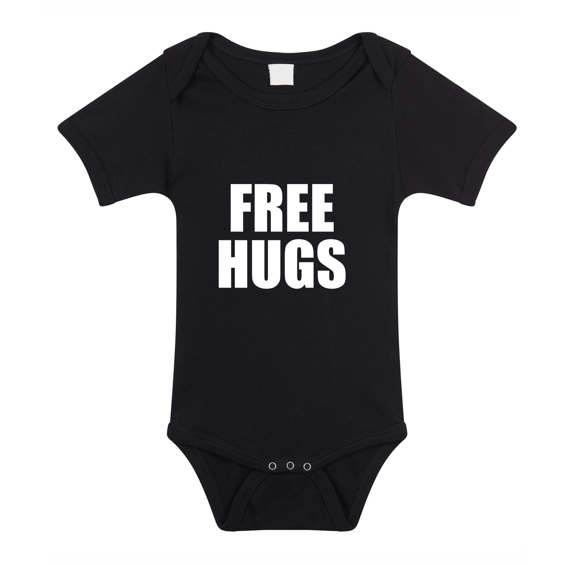 Free hugs cadeau baby rompertje zwart jongen-meisje