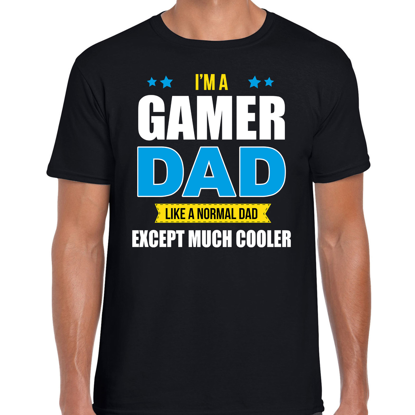 Gamer dad normal except cooler cadeau t-shirt zwart voor heren Vaderdagscadeaus