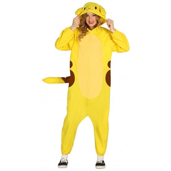 Geel hamster kostuum voor volwassenen