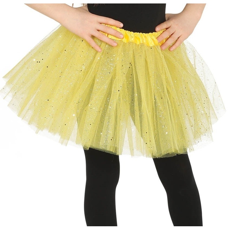 Gele verkleed petticoat voor meisjes 31 cm