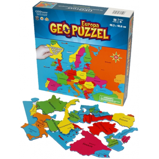 Geografie puzzel Europa voor kinderen