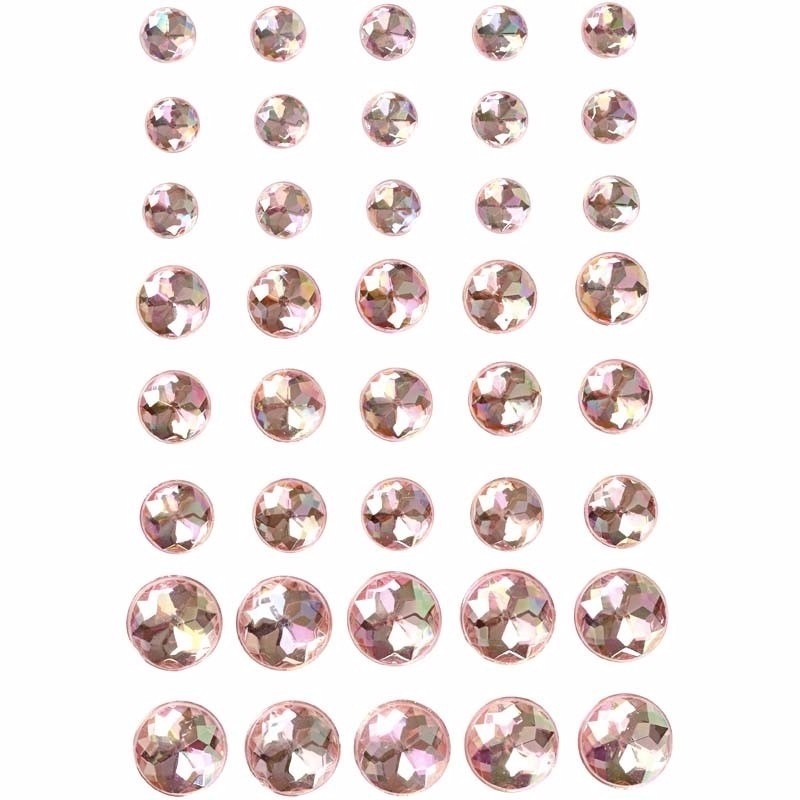 Gezicht juwelen roze parels 40 stuks