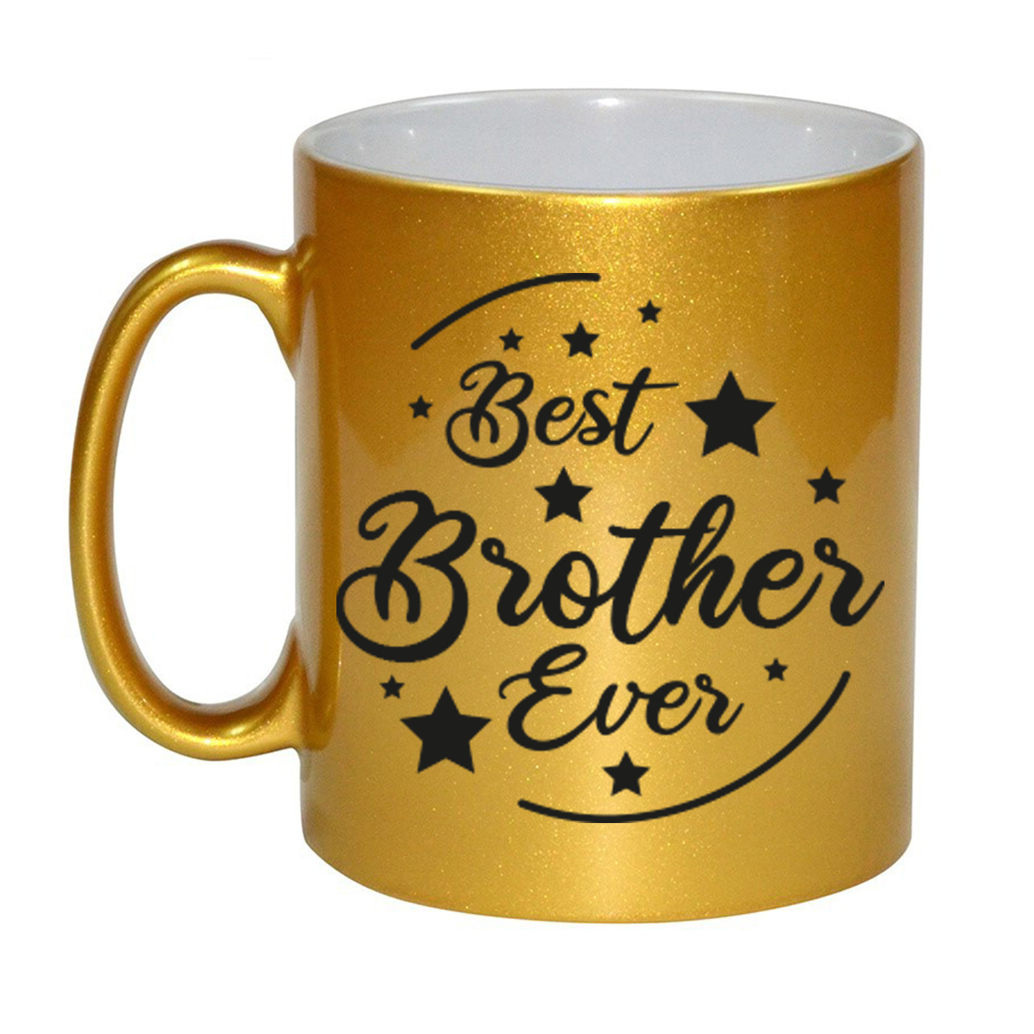 Gouden Best Brother Ever cadeau koffiemok-theebeker 330 ml