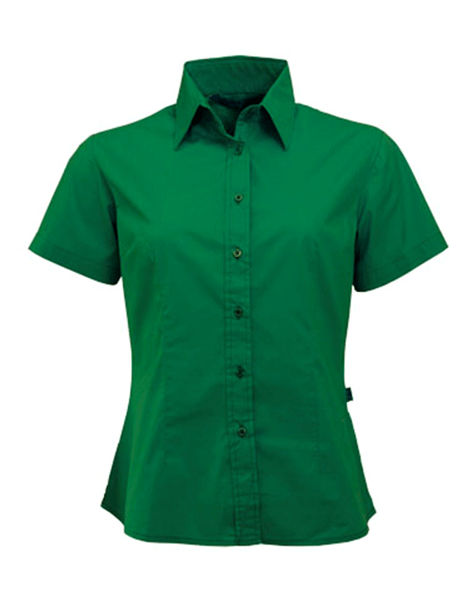 Groen shortsleeve dames overhemd