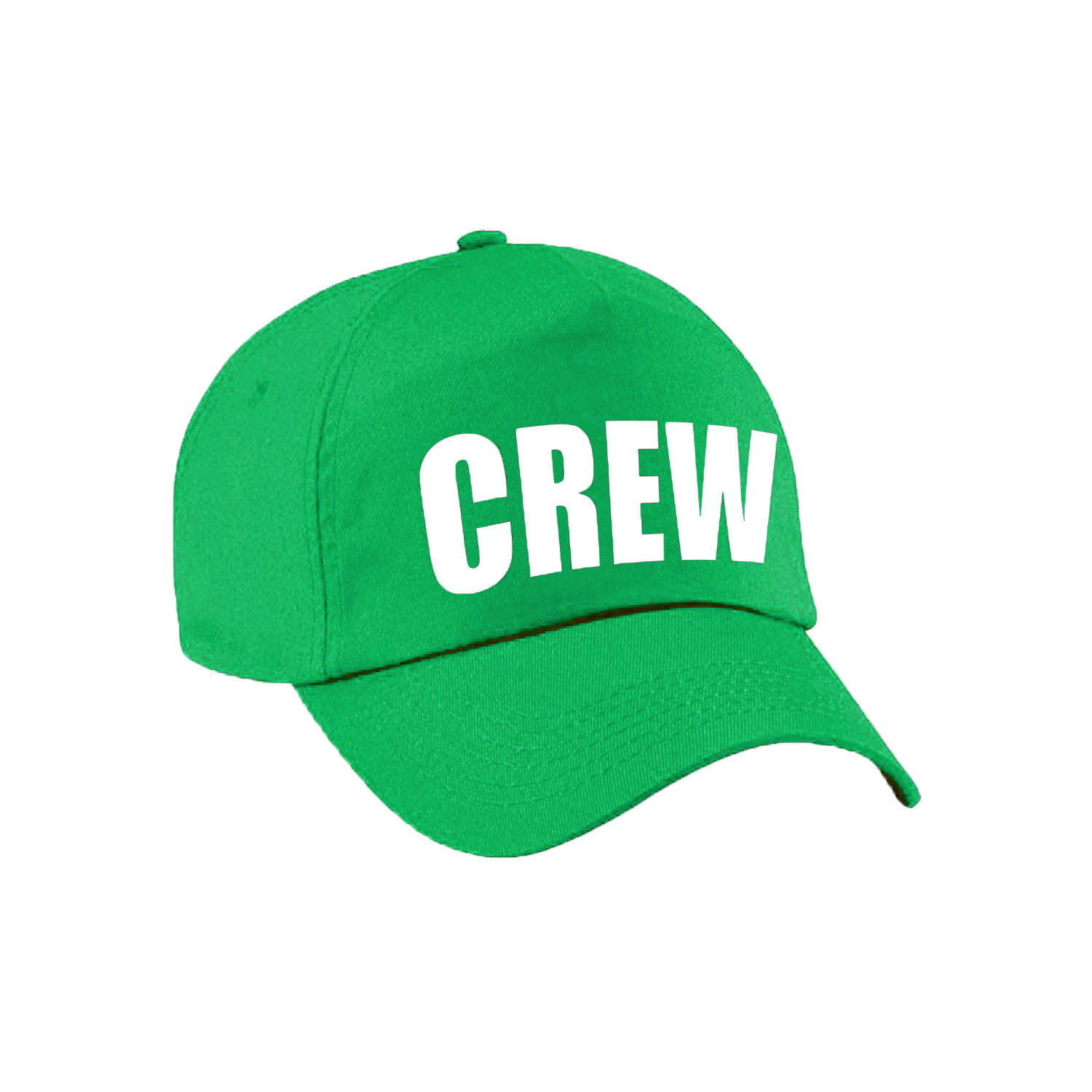 Groene crew personeel team pet-cap voor volwassenen