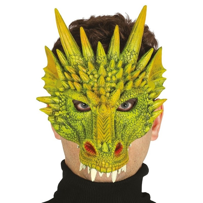Groene draak monster masker van foam