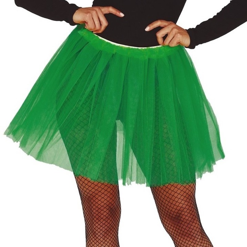 Groene verkleed petticoat voor dames 40 cm